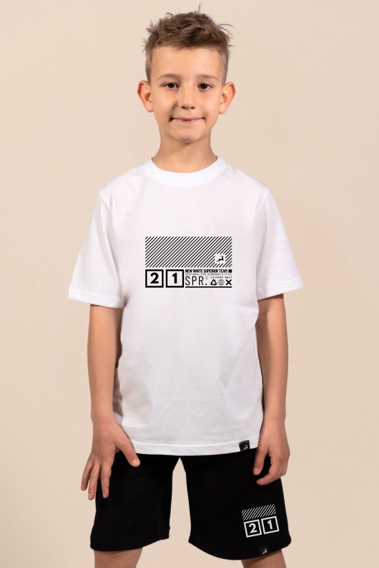 21 | Λευκό/Μαύρο/Μπεζ Παιδικό T-Shirt
