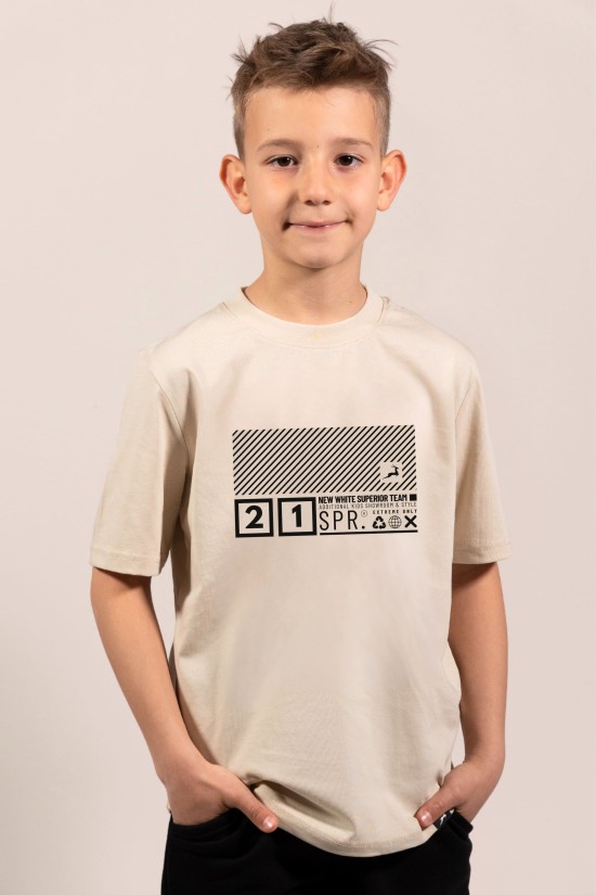 21 | Λευκό/Μαύρο/Μπεζ Παιδικό T-Shirt