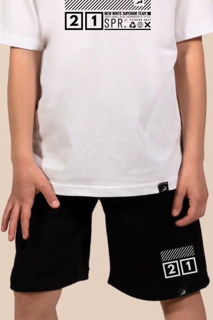 21 | Μαύρη/Κίτρινη Φούτερ Παιδική Βερμούδα 21 | Μαύρη/Κίτρινη Φούτερ Παιδική Βερμούδα