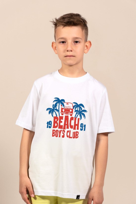 Beach Boys Club | Λευκό Παιδικό T-Shirt