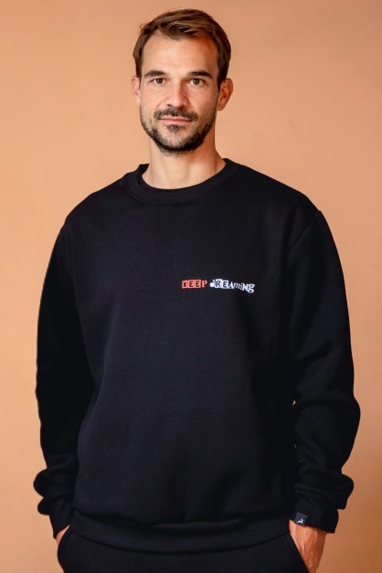 Μαύρο Ανδρικό Φούτερ "Keep Dreaming"