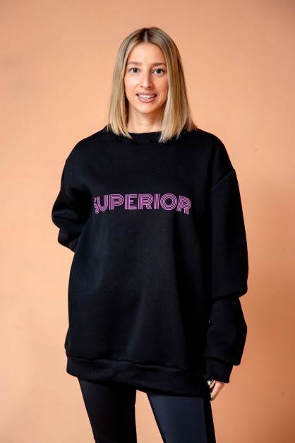 Μαύρο Γυναικείο Φούτερ "Superior" Μαύρο Γυναικείο Φούτερ "Superior"