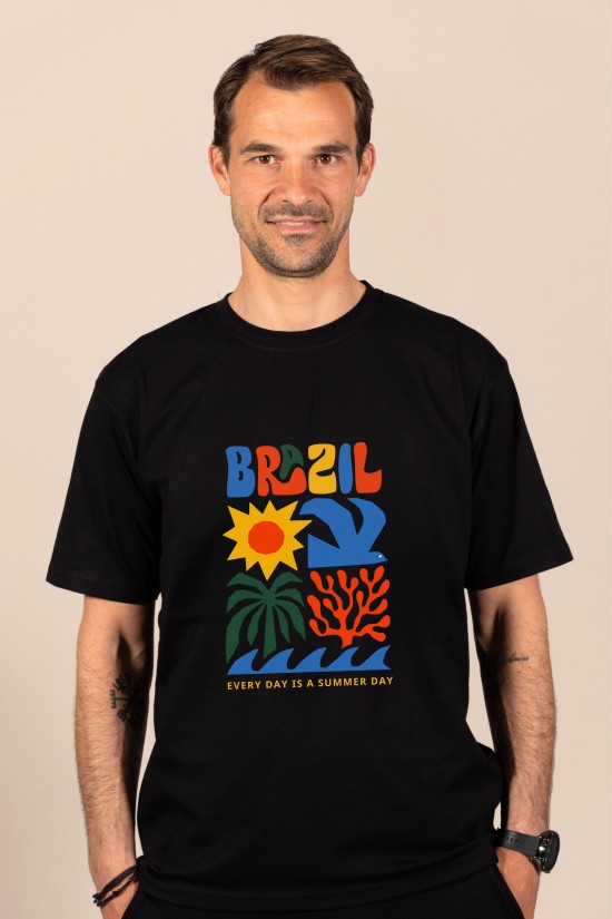 Brazil | Λευκό/Μαύρο Ανδρικό T-Shirt