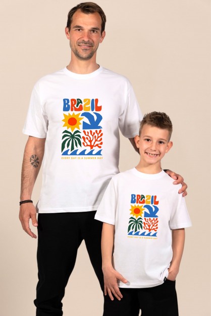 Brazil | Λευκό/Μαύρο Ανδρικό T-Shirt Brazil | Λευκό/Μαύρο Ανδρικό T-Shirt