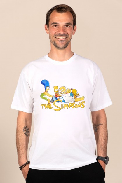 Crazy Family | Λευκό/Μαύρο Ανδρικό T-Shirt Crazy Family | Λευκό/Μαύρο Ανδρικό T-Shirt