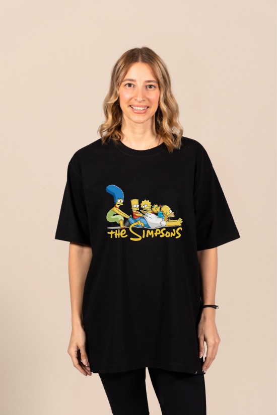 Crazy Family | Λευκό/Μαύρο Γυναικείο Oversized T-Shirt
