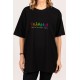 Different | Μαύρο Γυναικείο Oversized T-Shirt