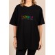 Different | Λευκό/Μαύρο Γυναικείο Oversized T-Shirt