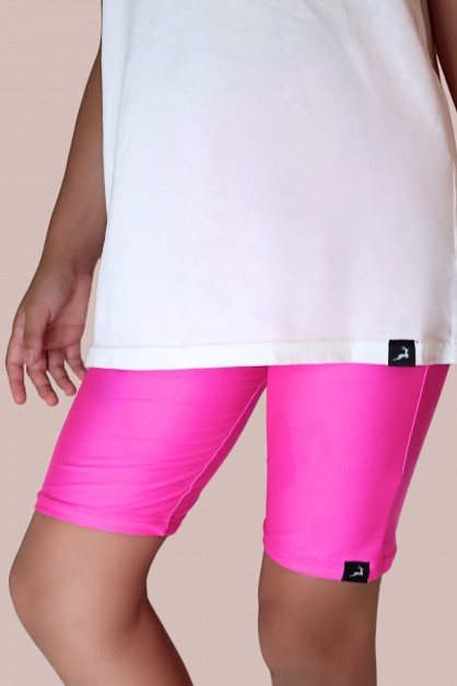 Φούξια Fluo Γυαλιστερό Ποδηλατικό Παιδικό Κολάν Φούξια Fluo Γυαλιστερό Ποδηλατικό Παιδικό Κολάν