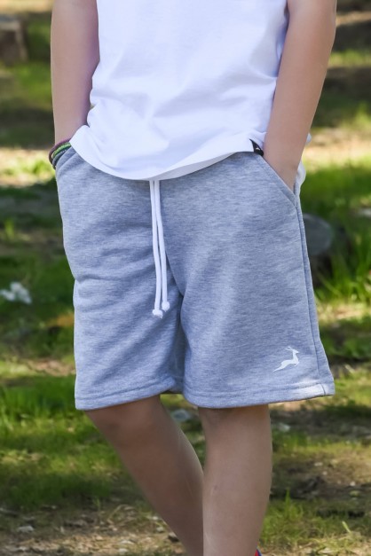 Γκρι Φούτερ Παιδική Βερμούδα Γκρι Φούτερ Παιδική Βερμούδα