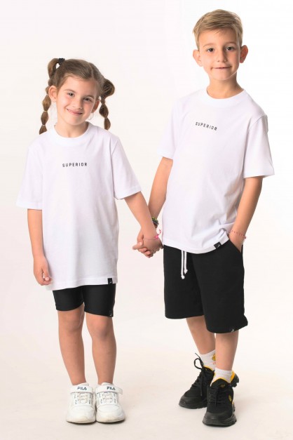 Superior | Λευκό/Μαύρο/Μπεζ Unisex Παιδικό T-Shirt Superior | Λευκό/Μαύρο/Μπεζ Unisex Παιδικό T-Shirt