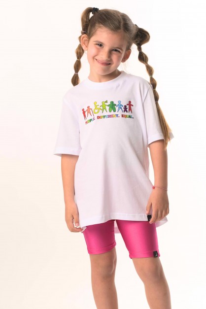 Different | Λευκό/Μαύρο/Μπεζ Παιδικό Unisex T-Shirt Different | Λευκό/Μαύρο/Μπεζ Παιδικό Unisex T-Shirt