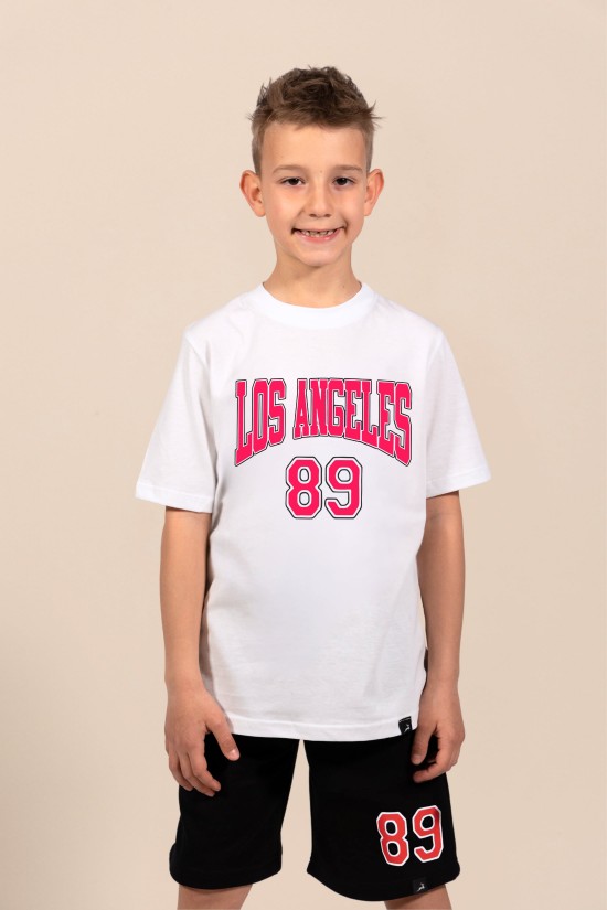 Los Angeles | Λευκό/Μαύρο Παιδικό T-Shirt