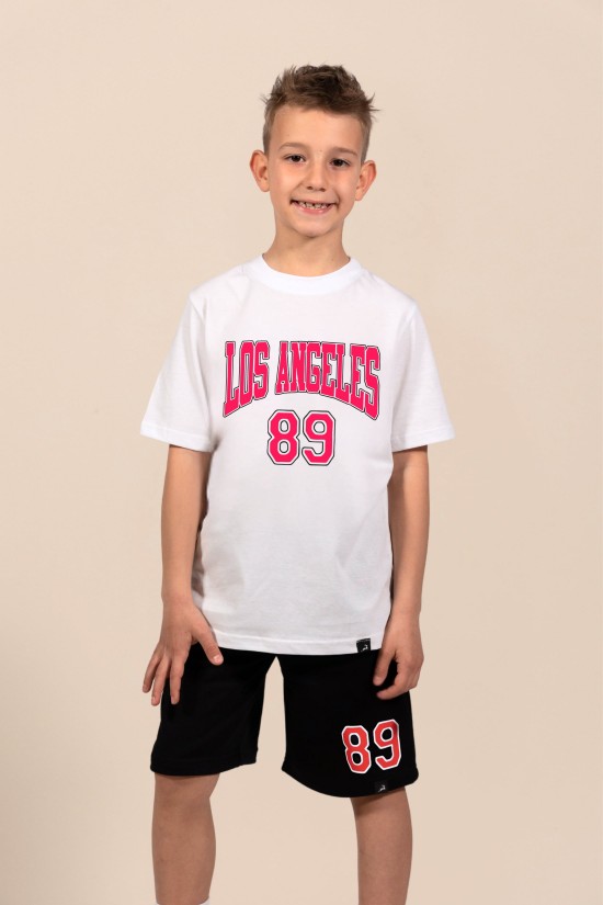 Los Angeles | Λευκό/Μαύρο Παιδικό T-Shirt