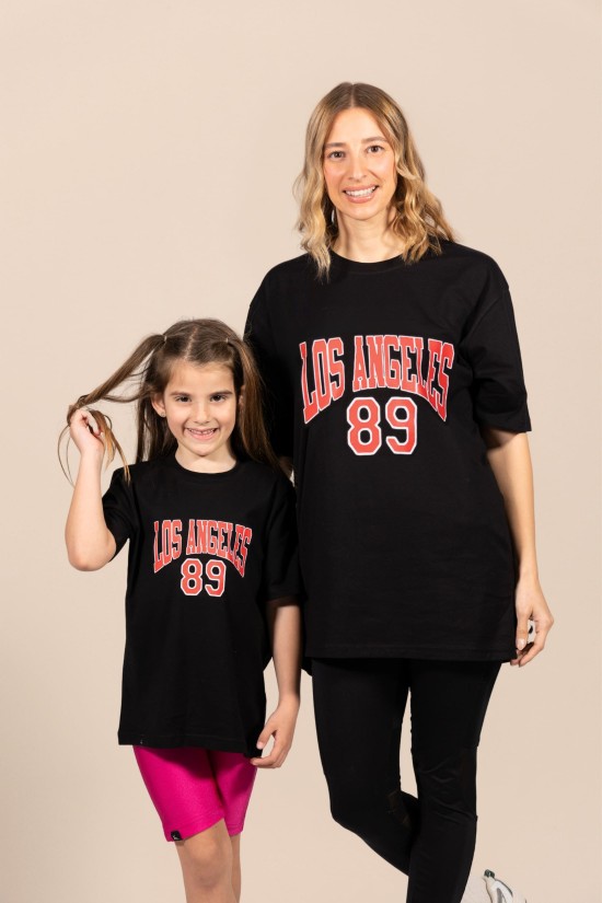 Los Angeles | Λευκό/Μαύρο Γυναικείο Oversized T-Shirt
