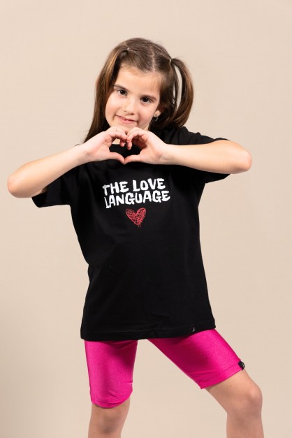 Love Language | Λευκό/Μαύρο/Μπεζ Παιδικό T-Shirt