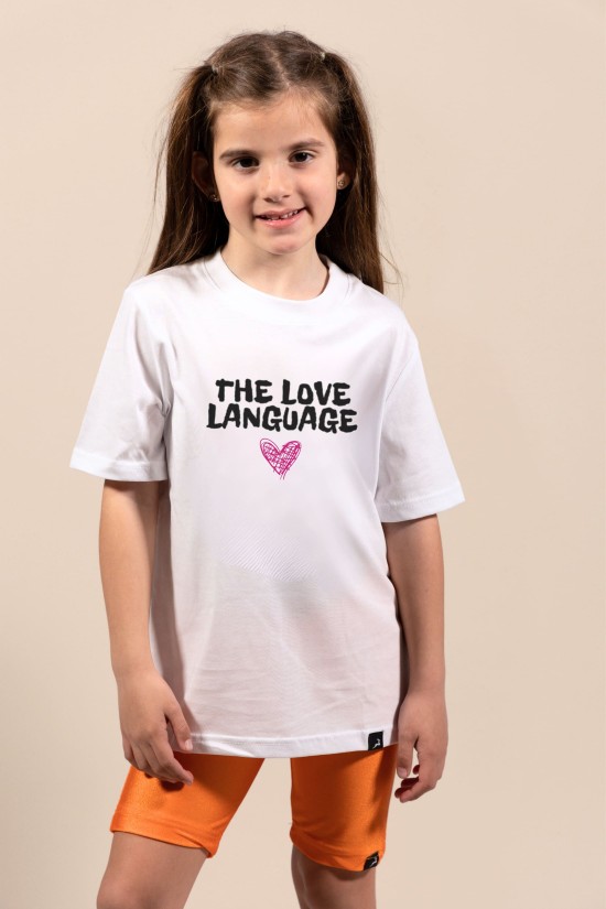 Love Language | Λευκό/Μαύρο/Μπεζ Παιδικό T-Shirt