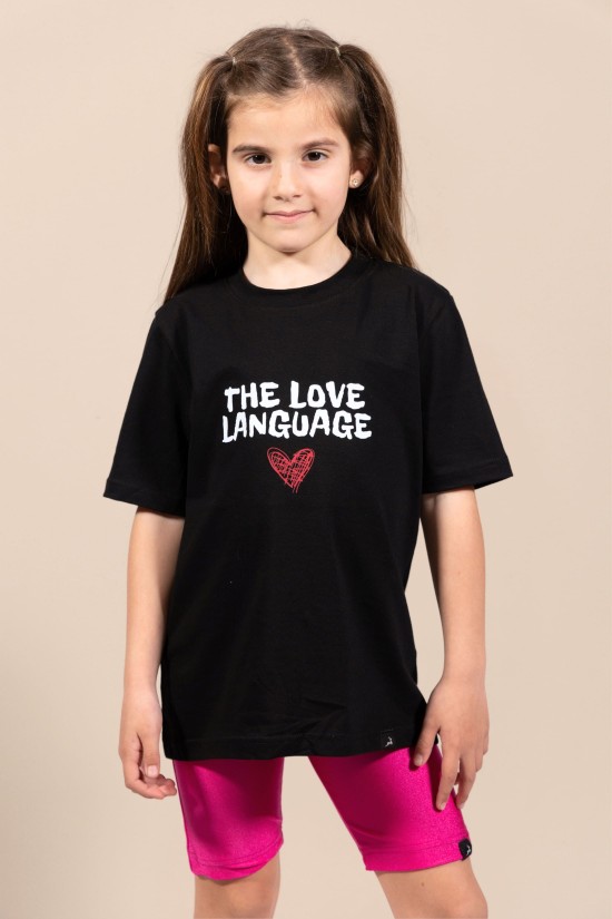 Love Language | Λευκό/Μαύρο/Μπεζ Παιδικό T-Shirt