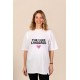 Love Language | Λευκό/Μαύρο Γυναικείο Oversized T-Shirt