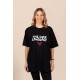 Love Language | Λευκό/Μαύρο Γυναικείο Oversized T-Shirt