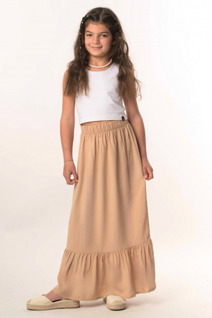 Μπεζ Boho Παιδική Φούστα Μπεζ Boho Παιδική Φούστα