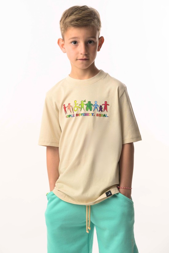 Μπεζ Παιδικό T-Shirt "Different"