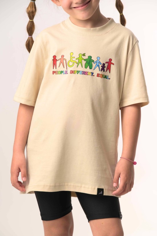 Μπεζ Παιδικό T-Shirt "Different"