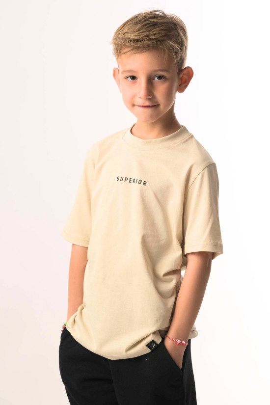 Μπεζ Παιδικό T-Shirt "Superior"