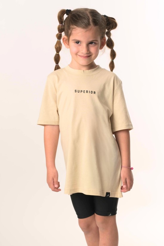 Μπεζ Παιδικό T-Shirt "Superior"