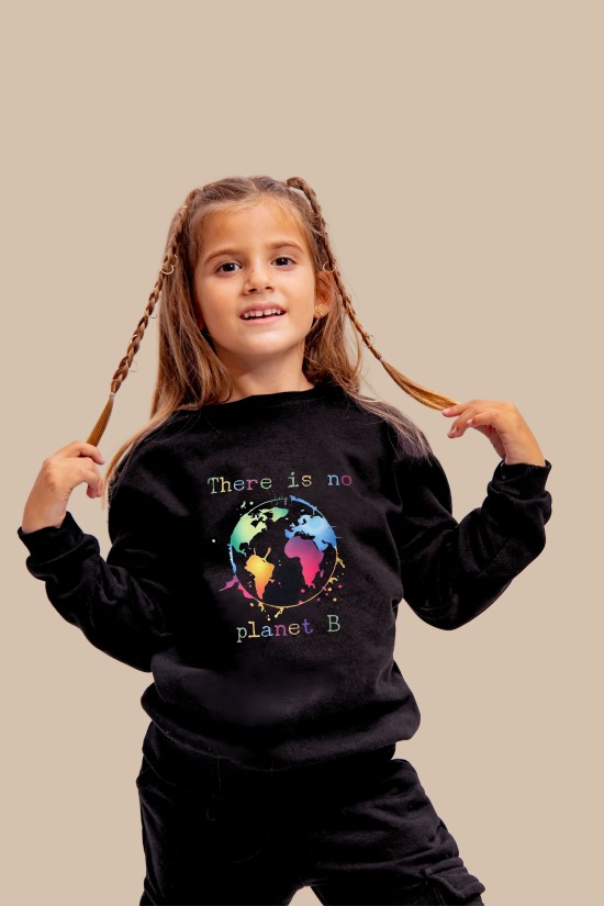 Μαύρο Κάργκο "Planet B" Παιδικό Φούτερ Σετ
