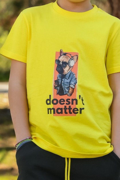 Κίτρινο Παιδικό T-Shirt "Doesn't Matter" Κίτρινο Παιδικό T-Shirt "Doesn't Matter"