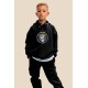 Μαύρο Oversized "Positive" Παιδικό Φούτερ Hoodie Σετ