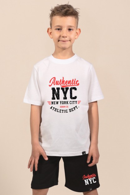 NYC | Λευκό/Μαύρο Παιδικό T-Shirt NYC | Λευκό/Μαύρο Παιδικό T-Shirt