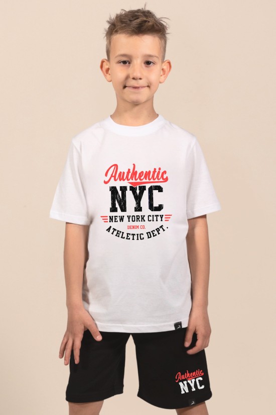 NYC | Λευκό/Μαύρο Παιδικό T-Shirt