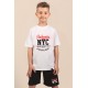 NYC | Λευκό/Μαύρο Παιδικό T-Shirt