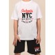 NYC | Λευκό/Μαύρο Παιδικό T-Shirt