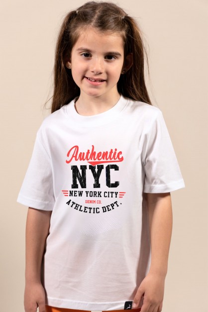 NYC | Λευκό/Μαύρο Παιδικό T-Shirt