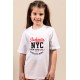 NYC | Λευκό/Μαύρο Παιδικό T-Shirt