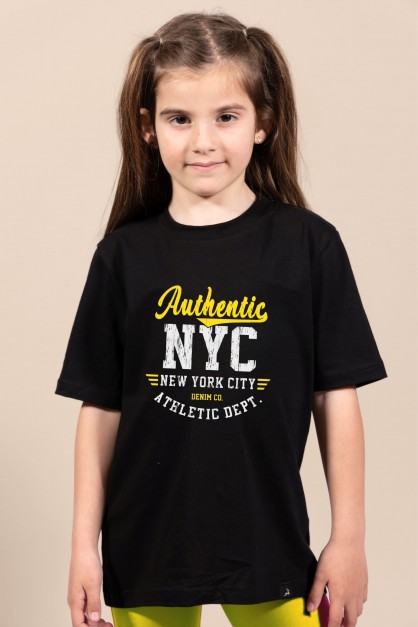 NYC | Λευκό/Μαύρο Παιδικό T-Shirt