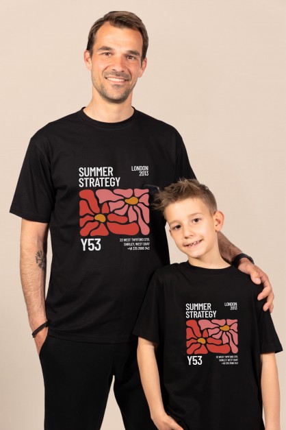 Summer Strategy | Λευκό/Μαύρο Ανδρικό T-Shirt Summer Strategy | Λευκό/Μαύρο Ανδρικό T-Shirt