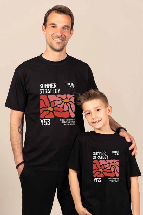 Summer Strategy | Λευκό/Μαύρο Ανδρικό T-Shirt