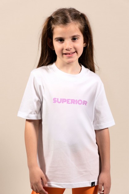 Superior | Λευκό/Μαύρο Παιδικό T-Shirt