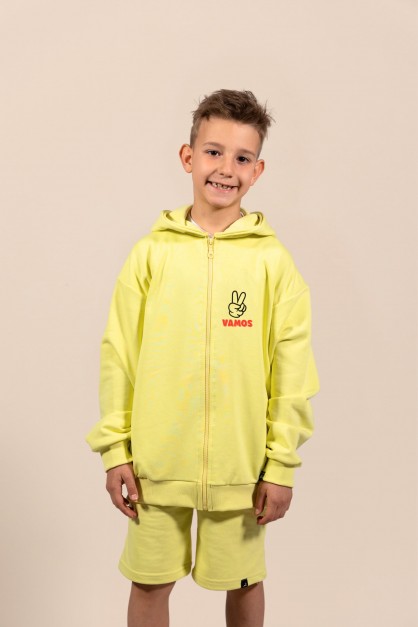 Vamos | Μαύρη/Κίτρινη/Βεραμάν Oversized Παιδική Ζακέτα