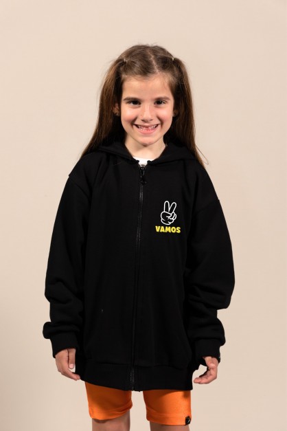 Vamos | Μαύρη/Κίτρινη/Βεραμάν Oversized Παιδική Ζακέτα Vamos | Μαύρη/Κίτρινη/Βεραμάν Oversized Παιδική Ζακέτα