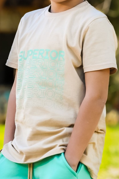 Μπεζ Παιδικό T-Shirt "Big Superior" Μπεζ Παιδικό T-Shirt "Big Superior"