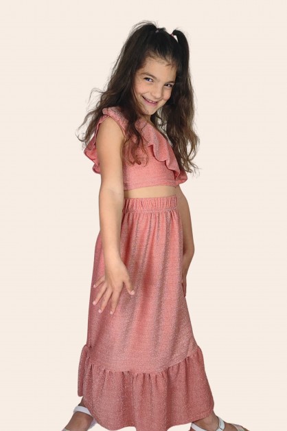 Βερικοκί Lurex Παιδικό Σετ (Limited Edition) Βερικοκί Lurex Παιδικό Σετ (Limited Edition)