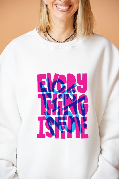 Λευκό Γυναικείο Φούτερ "Fine? NOT"