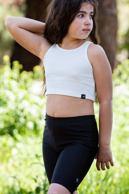 Μαύρο Γυαλιστερό Ποδηλατικό Παιδικό Κολάν Μαύρο Γυαλιστερό Ποδηλατικό Παιδικό Κολάν