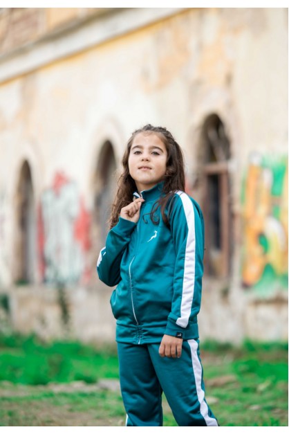 Σμαραγδί Σετ Γυαλιστερής Παιδικής Φόρμας Σμαραγδί Σετ Γυαλιστερής Παιδικής Φόρμας